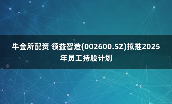 牛金所配资 领益智造(002600.SZ)拟推2025年员工持股计划