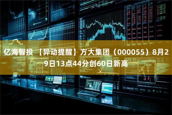 亿海智投 【异动提醒】方大集团（000055）8月29日13点44分创60日新高